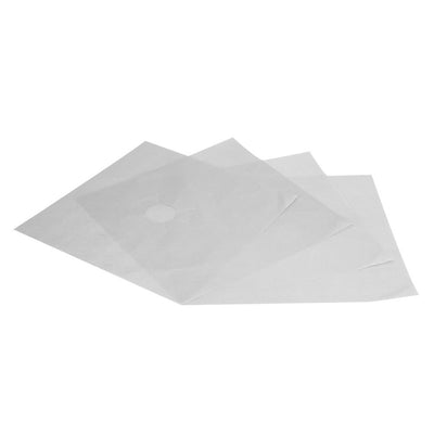 4Pcs Gas Range Stove Burner Covers Protector NOn Stick Oil Protection Mat Kitchen Tool(Silver)