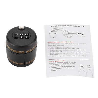 Plastic Bottle Password Lock Combination Sealing Lock Wine Stopper Vacuum Plug