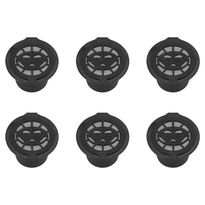 6Pcs Plastic and Stainless Steel Refillable Reusable Coffee Capsule Filters Baskets Replacement