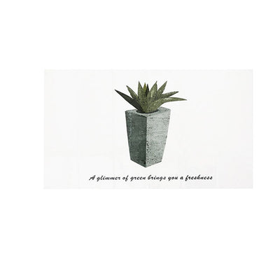 Cartoon and Transparent Self Adhesive Kitchen Oil Resistant Sticker Wall Tile Decals (Plants)