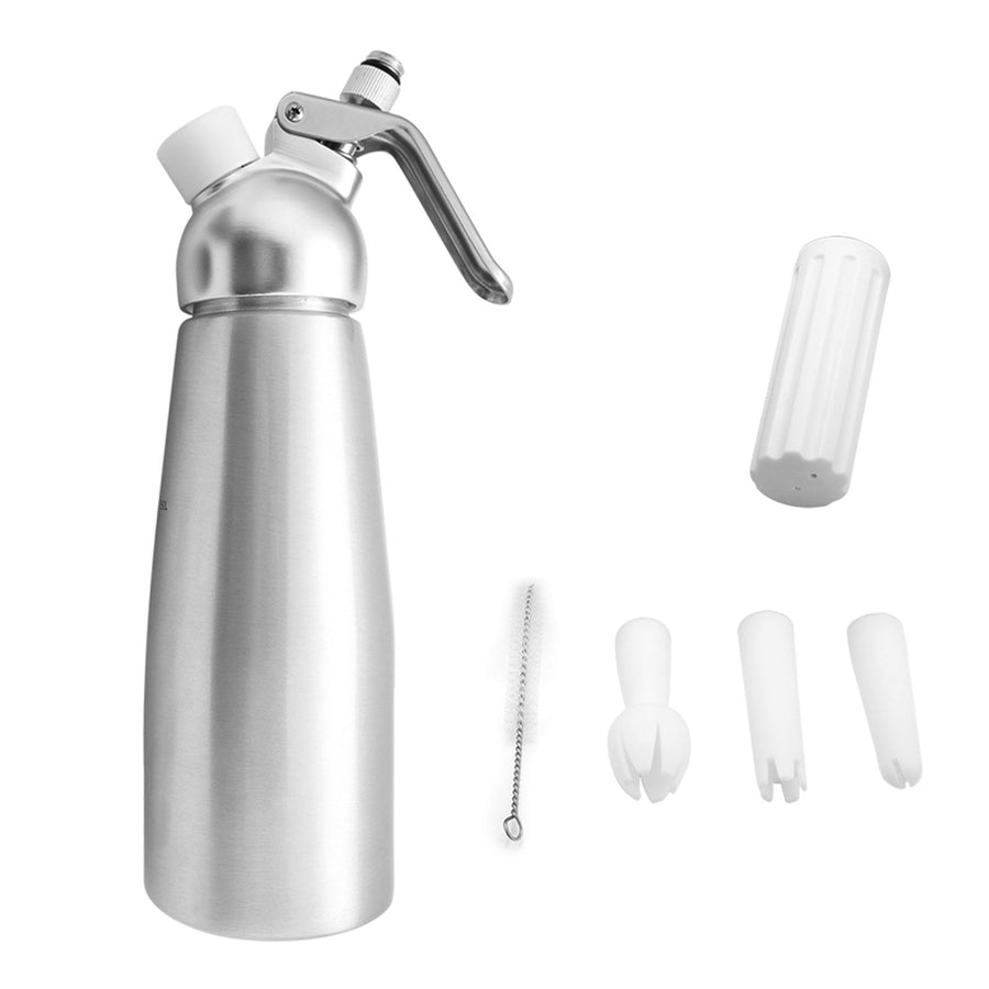 Aluminum Whipped Cream Dispenser Bundle With Three Nozzles Kitchen 500ml