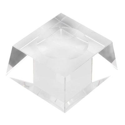 8cm Clear Crystal Ball Transparent Galaxies Sphere Fortune Ball Home Office Decor(Clear Base)
