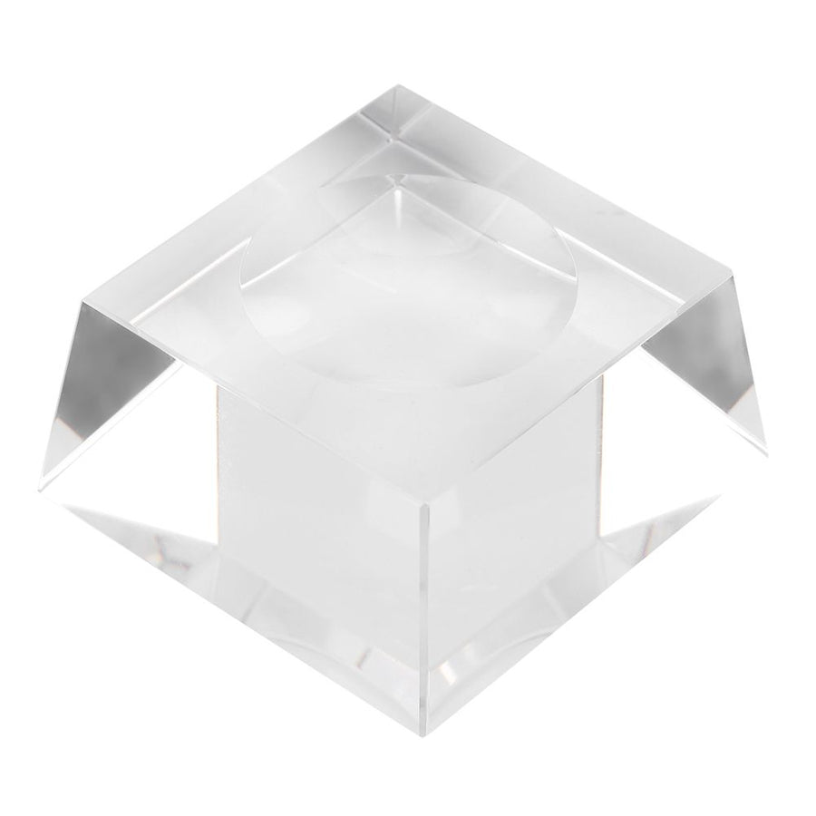 8cm Clear Crystal Ball Transparent Galaxies Sphere Fortune Ball Home Office Decor(Clear Base)