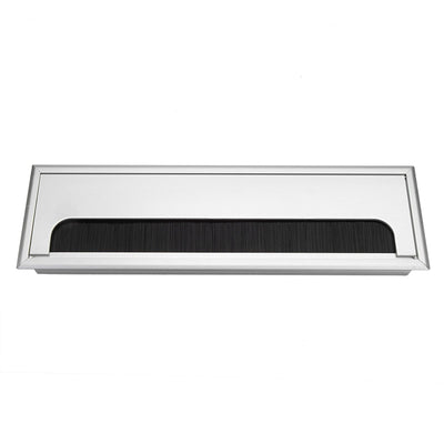 Square Aluminium Desk Computer Wire Cable Tidy Outlet Insert Hole Top Cover(Large)