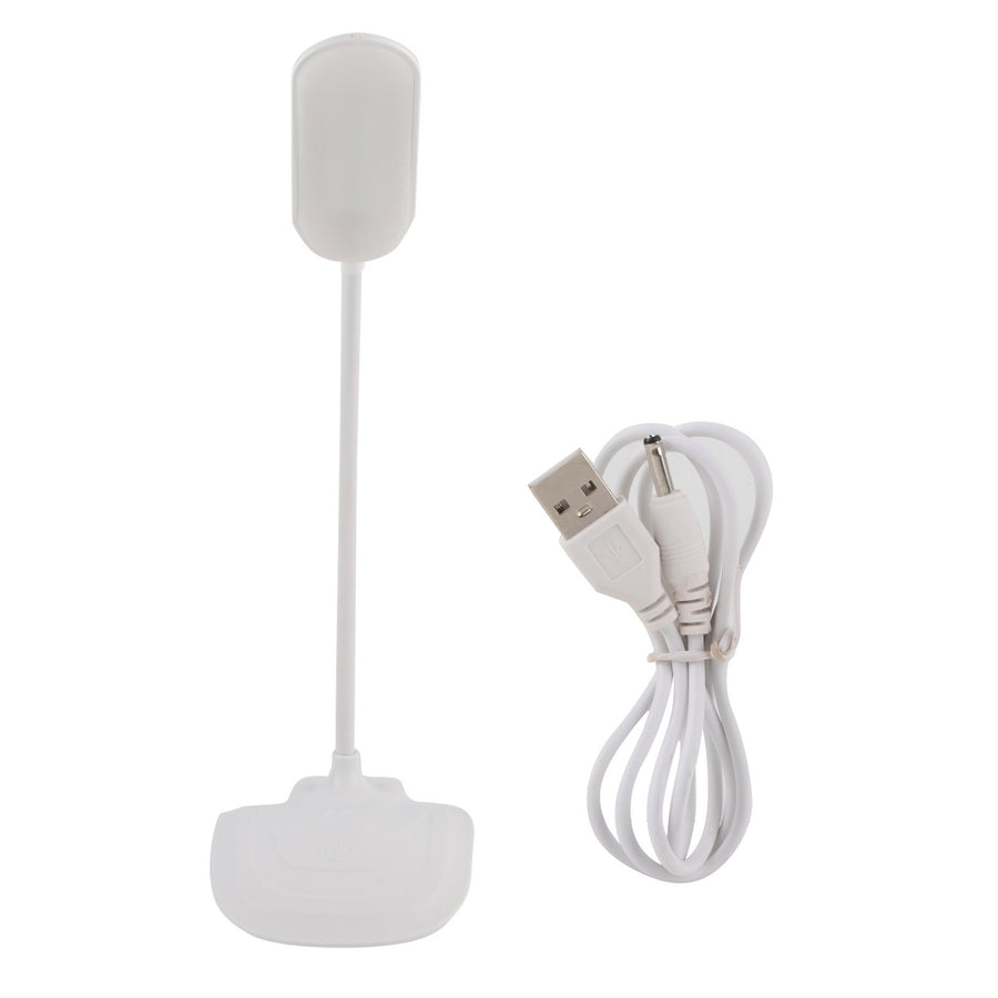 LED USB Flexible Table Lamp Tabletop Bedside Touch Switch Dimmable Reading Studying Light