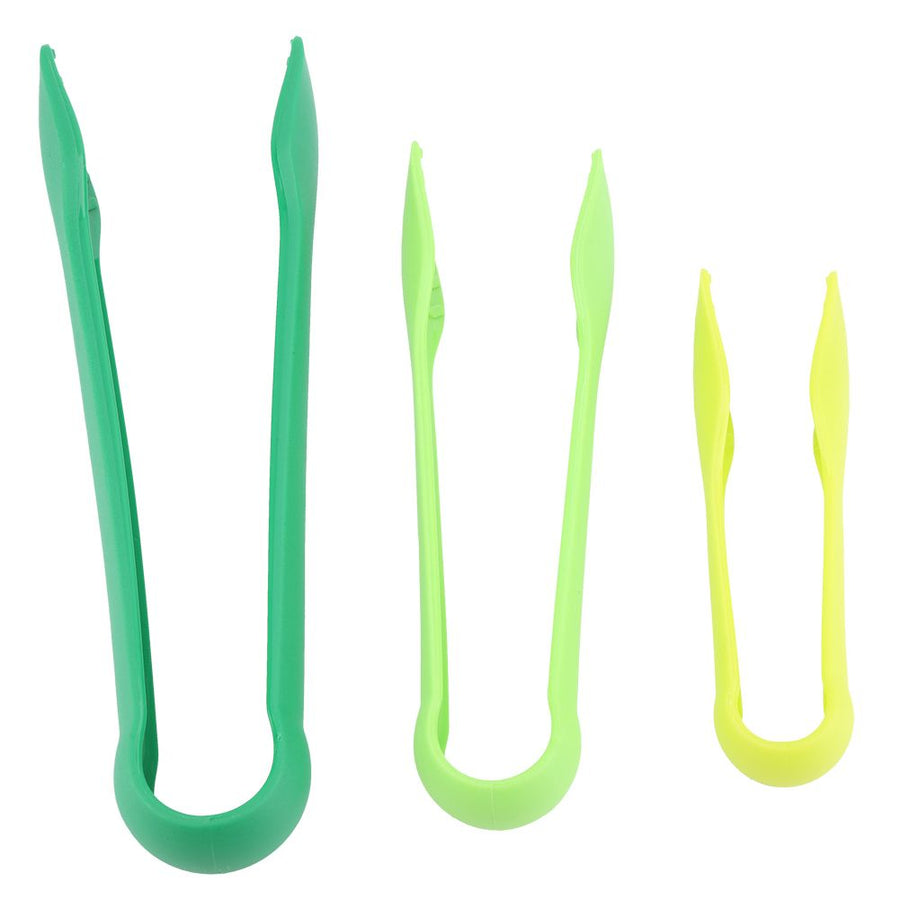 3 PCS Multifunctional Plastic Bread Tongs Food Clamps for Home Bakery (Blue)