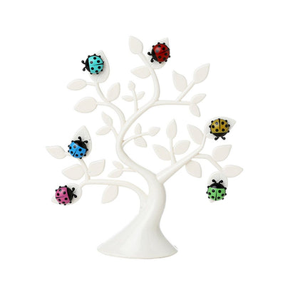 Fridge Magnet TreeShape Self Adhesive Door Knob Anti Collision for Home Decor (White)