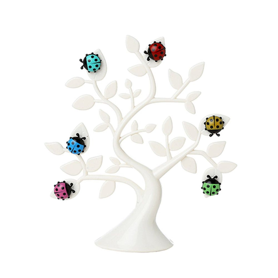 Fridge Magnet TreeShape Self Adhesive Door Knob Anti Collision for Home Decor (White)