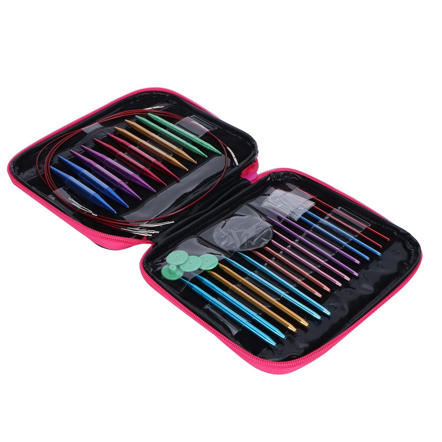 Interchangeable Aluminum Circular Knitting Needle Sets