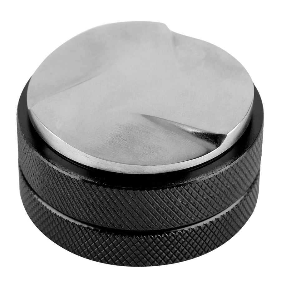 Antislip Stainless Steel Smart Coffee Tamper 58mm Diameter With Three Angled Slopes Black