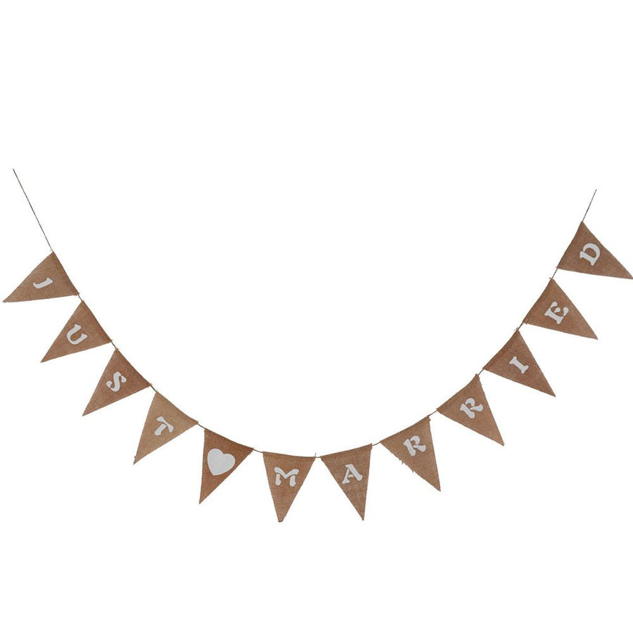 Burlap Triangle Banner Hanging Flags for Party Wedding Bridal Proposal Decoration 02