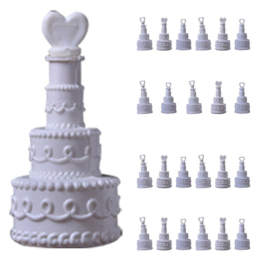 24Pcs Three layer Cake Topper Wedding Cake Birthday Party Food Decoration