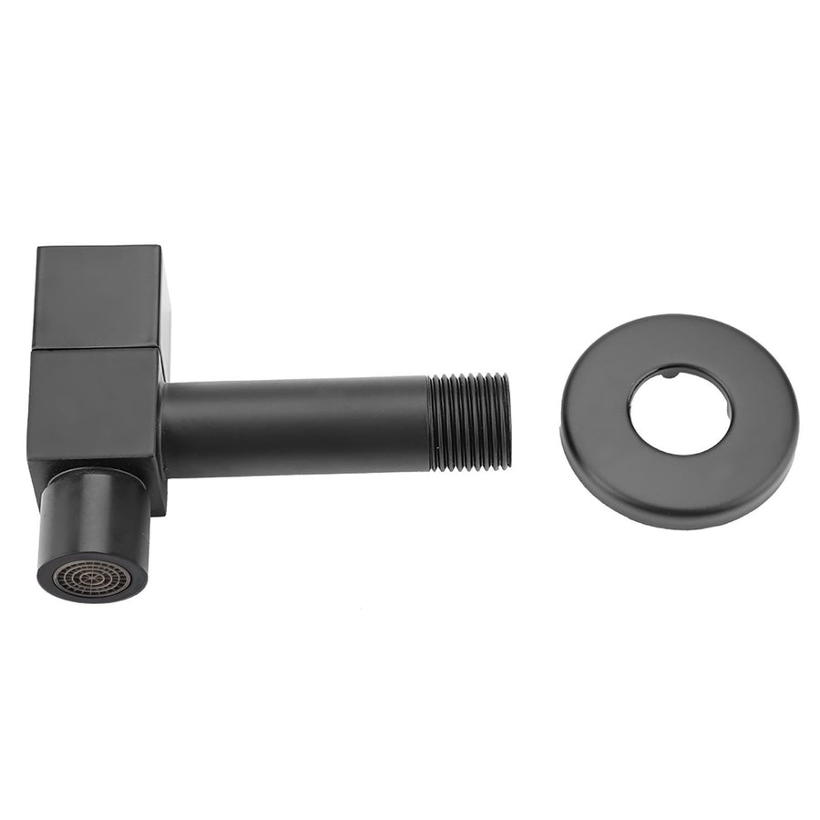 Black Brass Square Washing Machine Faucet Wall Mount Laundry Cold Water Tap(Mop Pool)