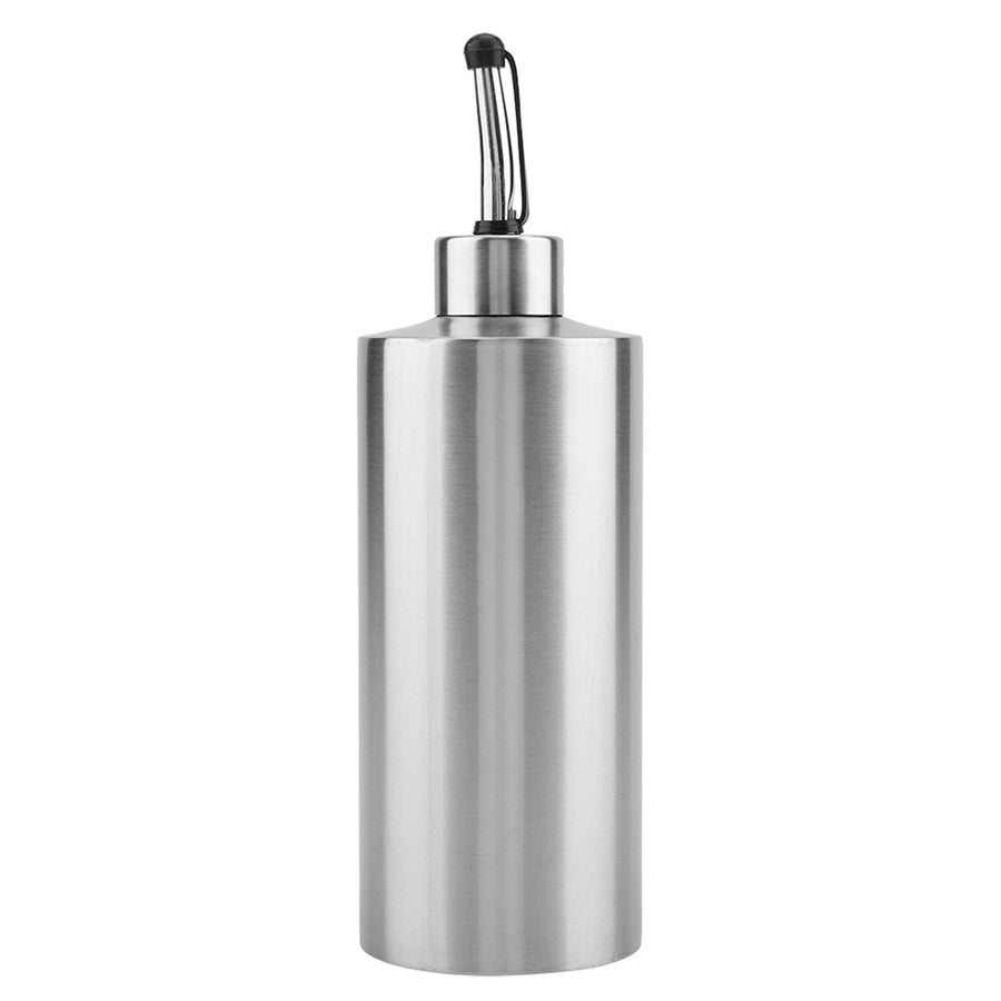 550mL Stainless Steel Oil Bottle Vinegar Sauce Dispenser Container Home Kitchen Supplies(A)