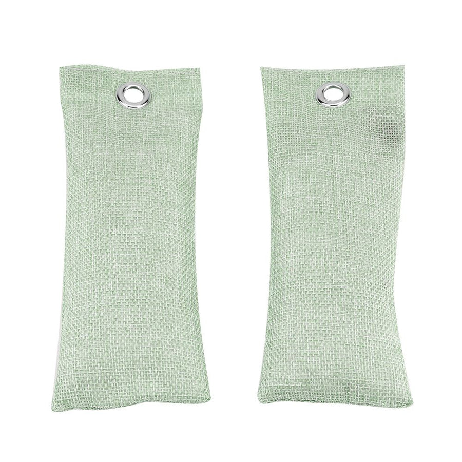 2Bags Bamboo Charcoal Home Car Air Purifier Activated Carbon Shoes Deodorant Bag(Light Green)