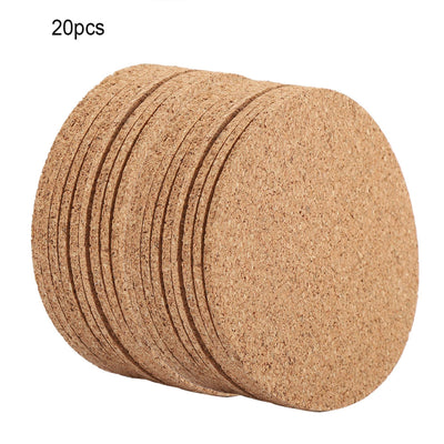 20Pcs Wood Drink Coaster Tea Coffee Cup Mat Pad Wood Tableware Home Decor