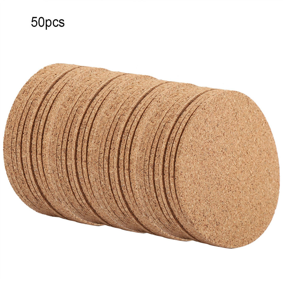 50Pcs Wood Drink Coaster Tea Coffee Cup Mat Pad Wood Tableware Home Decor