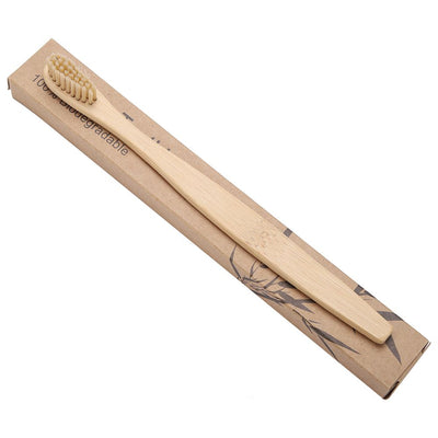 Bamboo Toothbrush Biodegradable Soft Eco friendly Nylon Bristles 6 Colors Toothbrushes(khaki)
