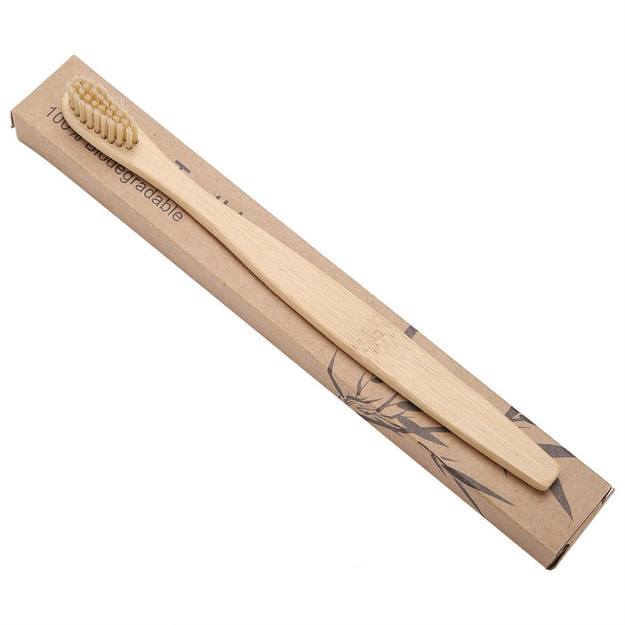 Bamboo Toothbrush Biodegradable Soft Eco friendly Nylon Bristles 6 Colors Toothbrushes(khaki)