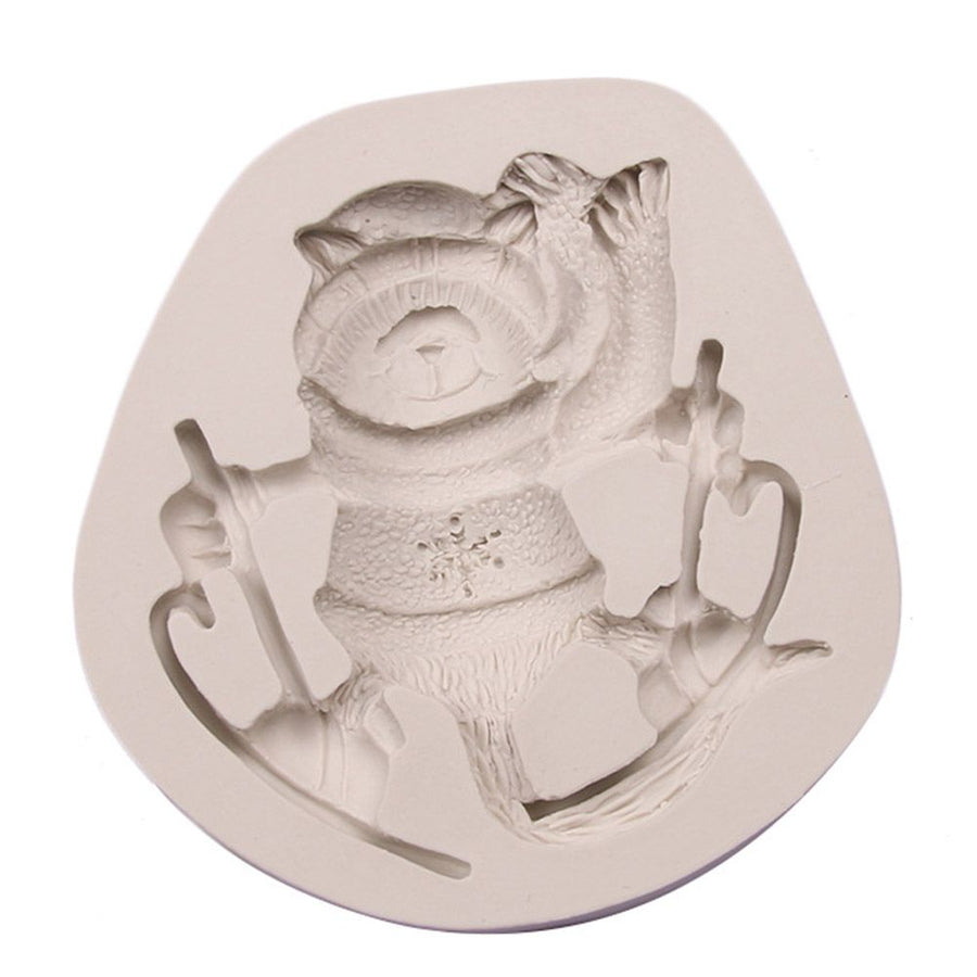 Christmas Style Series Chocolate Mould Deer Pine Cone Bear DIY Silicone Cake Mold 04#