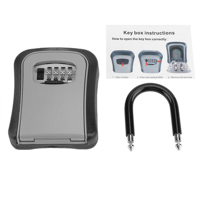 4 Digit Key Safe Security Storage Lock Box Combination Wall Mount Organizer