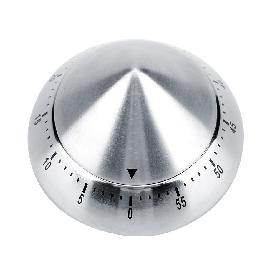 Fashionable Stainless Steel 60 Minutes Count Down Mechanical Cooking Timer Kitchen Tool Silver
