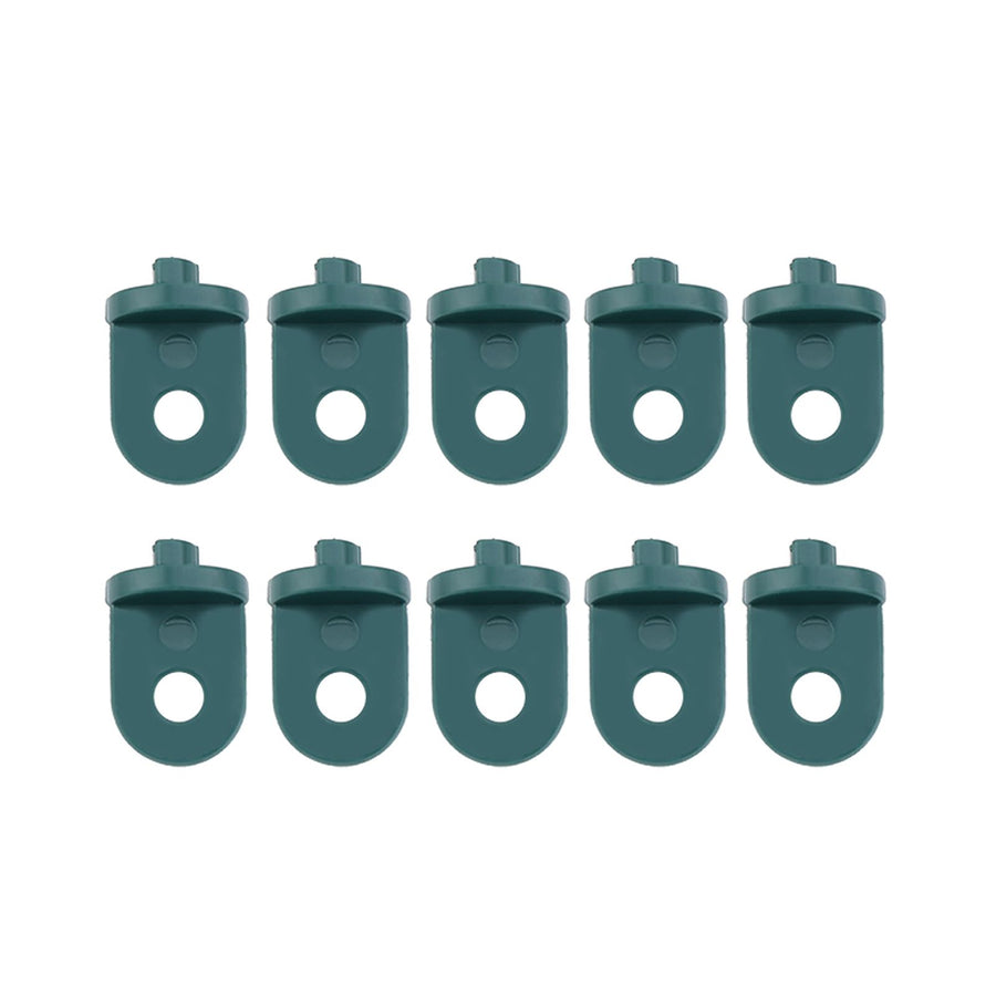 10 PCS Plastic Greenhouse Hook Plant Flower Hanger (Green)