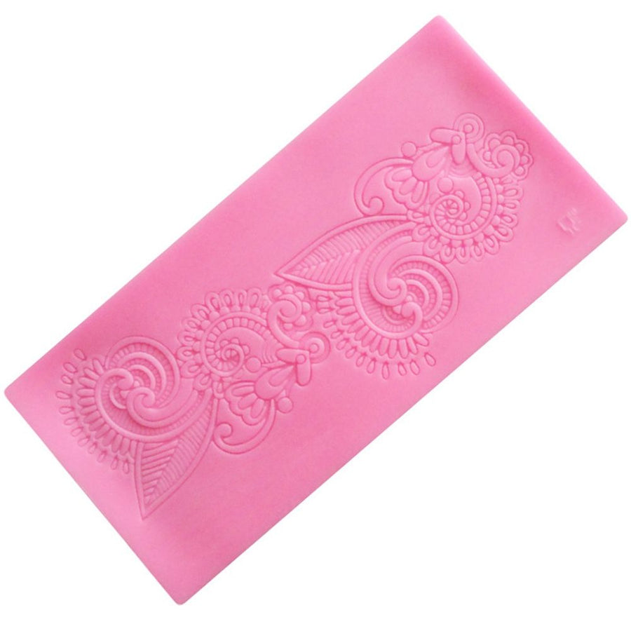 Lace Hem Shape Cake Baking Cookie Chocolate Sugar Paste Food Silicone Mold Bakeware