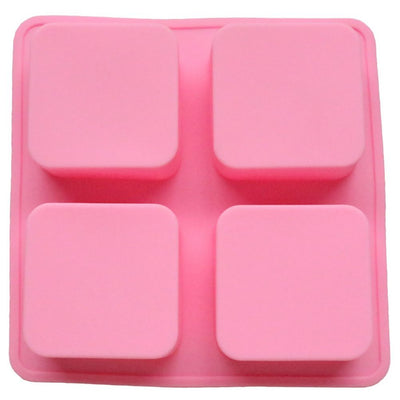 Silicone Cake Mold 4Pcs Square Pattern Baking DIY Mold Soap Chocolate Making Tool