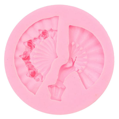 Fan Shape Cake Baking Cookie Chocolate Sugar Paste Food Silicone Mold Bakeware