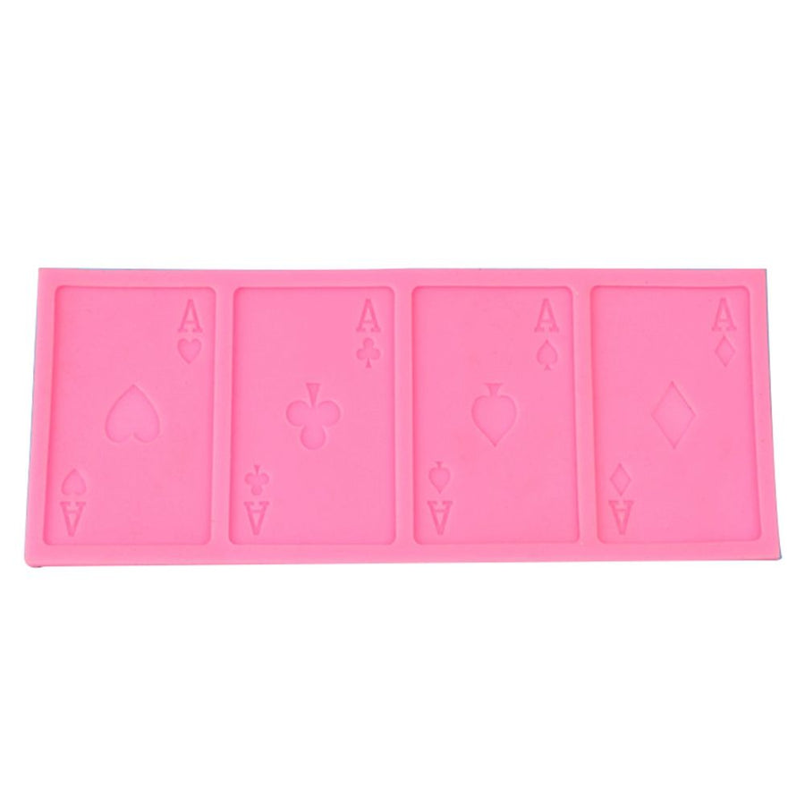 Poker Shape Cake Baking Cookie Chocolate Sugar Paste Food Silicone Mold Bakeware
