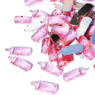 100pcs Baby Shower Birthday Party Gift Decoration Toy Accessories (Pinkbottle)
