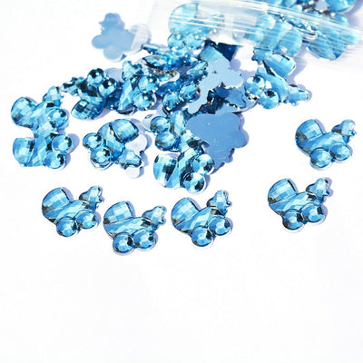100pcs Baby Shower Birthday Party Gift Decoration Toy Accessories (Bluecarriage)