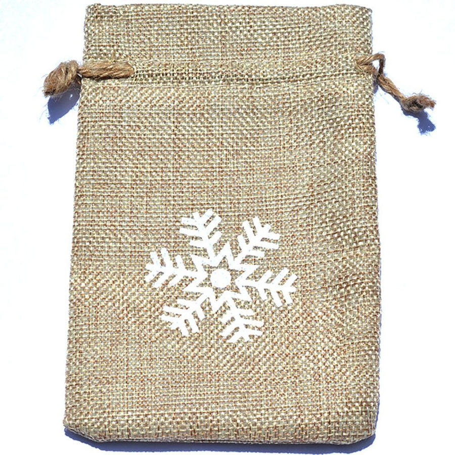 10pcs Printed Linen Drawstring Bag Gift Jewelry Ornament Storage Pouch 4
