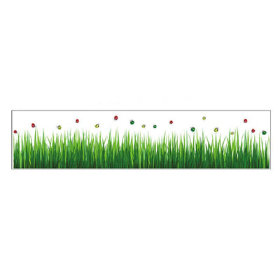 Green Leaves Flowers Pattern Sticker Living Room Bedroom Backdrop Wall Decorative Decal(AY768)