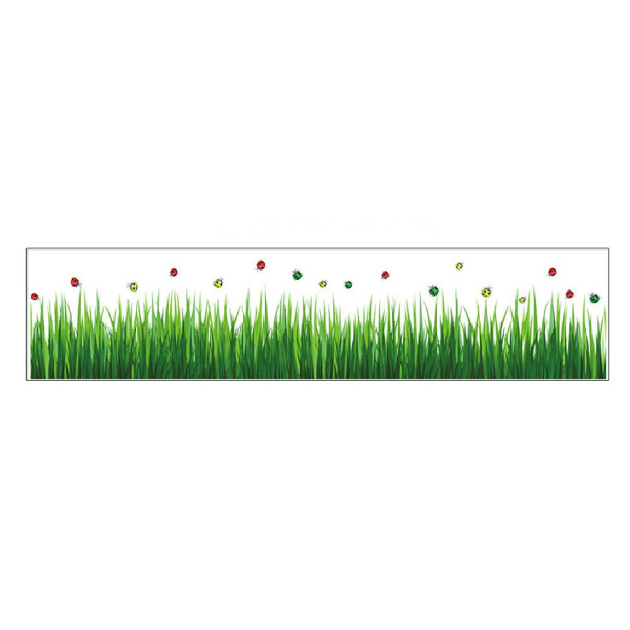 Green Leaves Flowers Pattern Sticker Living Room Bedroom Backdrop Wall Decorative Decal(AY768)
