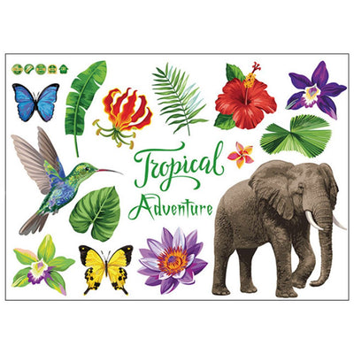 Tropical Rain Forest Wall Floor Stickers for Home Bedroom Backdrop Business Decoration SK7171