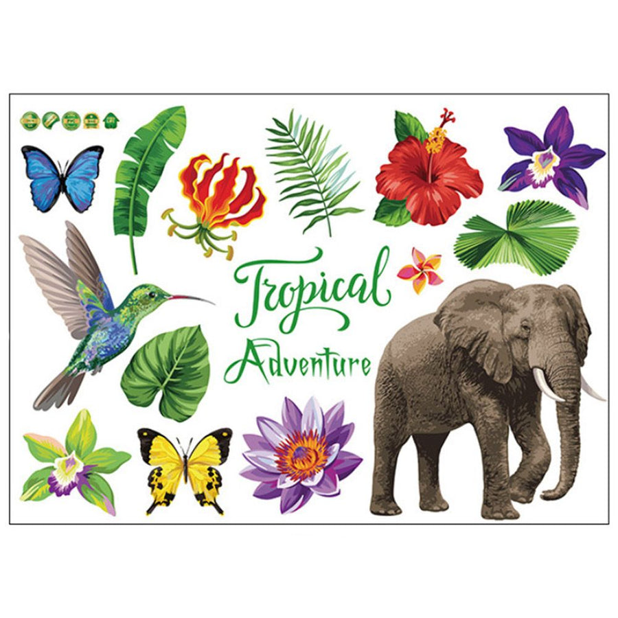 Tropical Rain Forest Wall Floor Stickers for Home Bedroom Backdrop Business Decoration SK7171