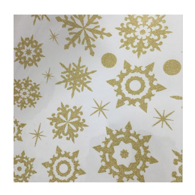 Winter Snowflake Self adhesive Removable Decorative Sticker for Home Office Decor(Golden)