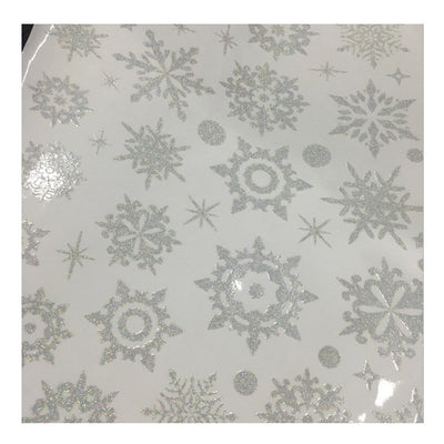Winter Snowflake Self adhesive Removable Decorative Sticker for Home Office Decor(Silver)