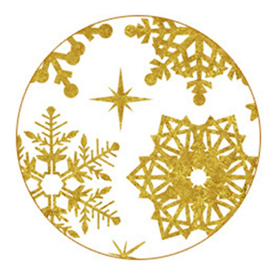 Winter Snowflake Self adhesive Removable Decorative Sticker for Home Office(Golden)