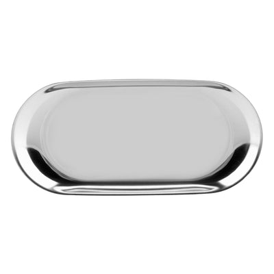 Nordic Style Stainless Storage Tray Cosmetics Jewelry Cake Plate for Office Desks(Silver S)