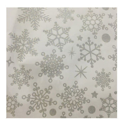 Winter Snowflake Self adhesive Removable Decorative Sticker for Home Office(Silver)