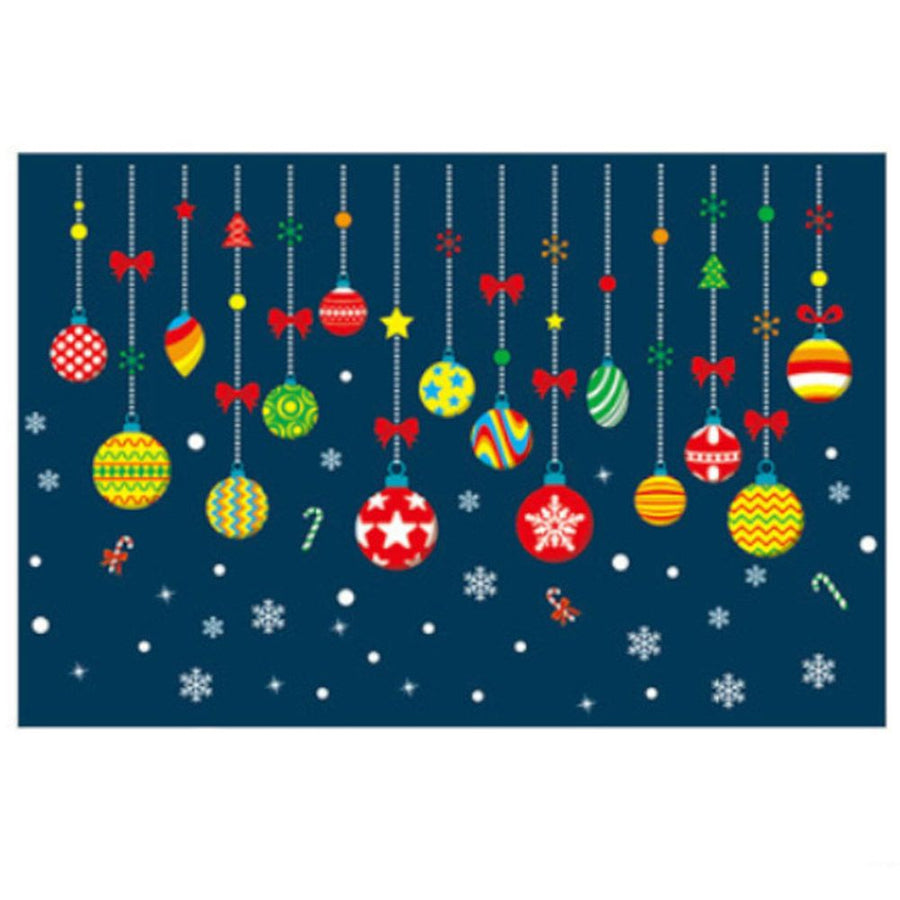 Hanging Ornament Pattern Snowflake Self adhesive Removable Decorative Sticker for Home Office
