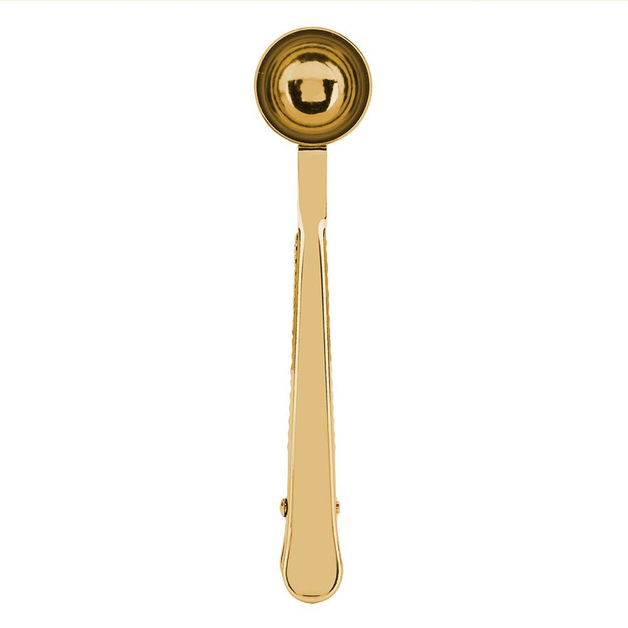 2 in 1 Multifunctional Coffee Spoon Stainless Steel Scoop with Sealing Clamp Clip