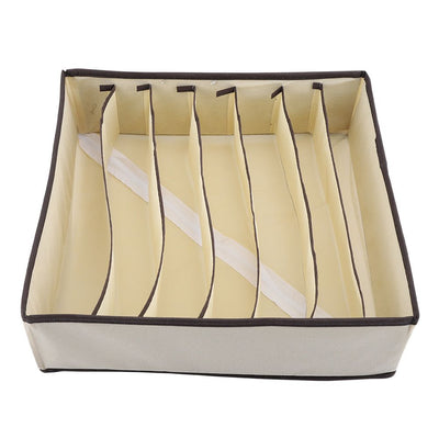 Portable Foldable Durable Divider Storage Box Case Container for Bra Underwear Sock(7 Grids)