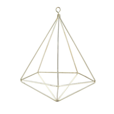 Freestanding Hanging Geometric Plant Stand Flower Hanger Moss Fern Plant Decor (Imitated Gold)