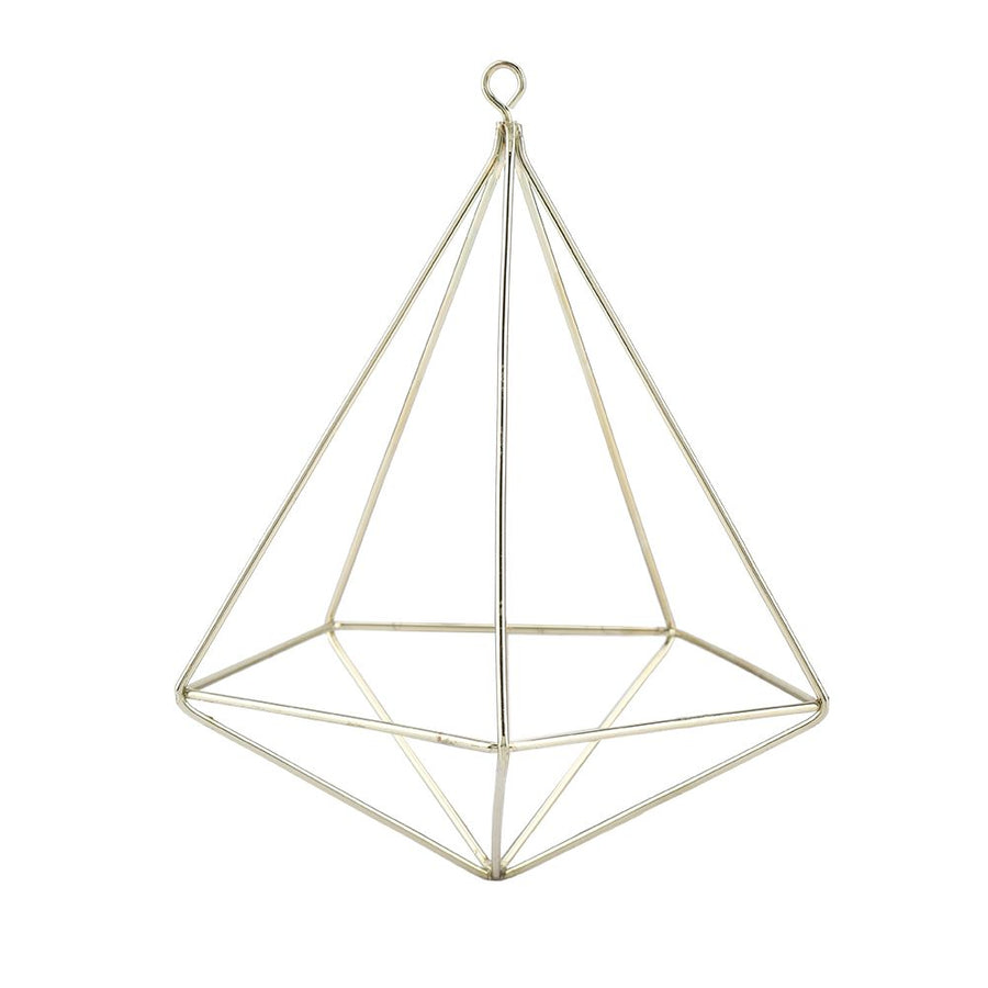 Freestanding Hanging Geometric Plant Stand Flower Hanger Moss Fern Plant Decor (Imitated Gold)