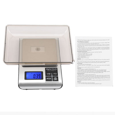 3kg/1g Precise Digital Electronic Kitchen Scale Stainless Steel Food Baking Weighing Balance