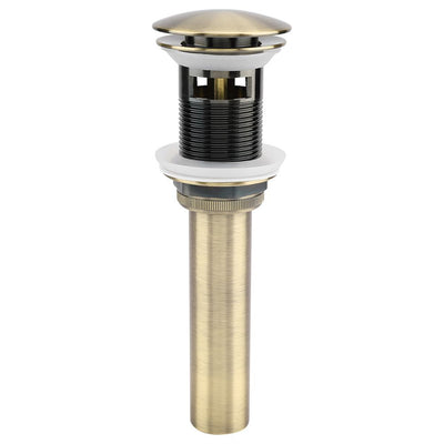G1 1/4" Brass Bathroom Basin Sink Pop Up Drain Assembly with Over flow (Green Bronze)